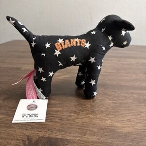 Victoria Secret PINK SF Giants Baseball MLB Dog Plush Black White Stars NWT‎